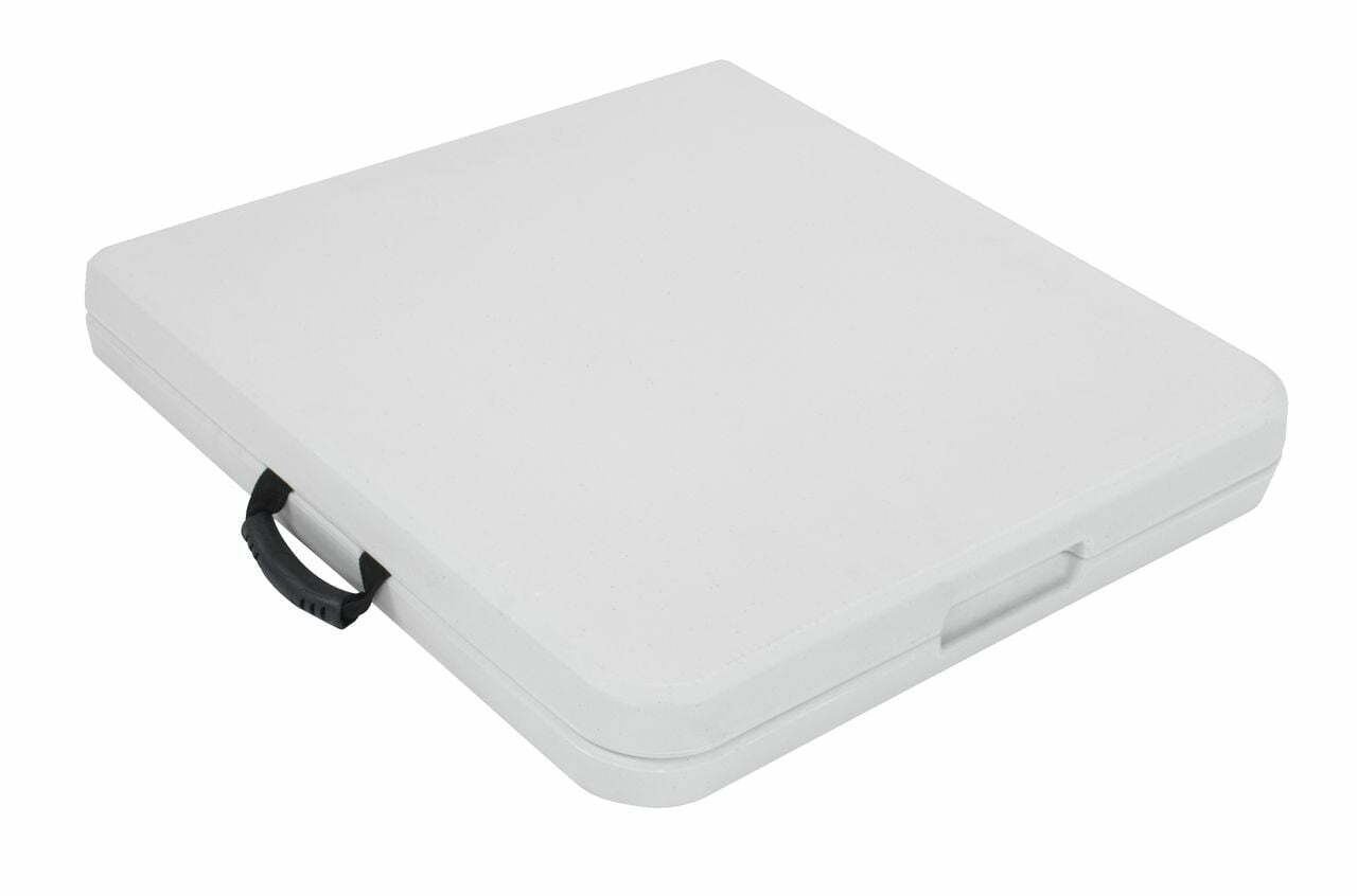 Masă de Grădină Pliabilă Tip Valiză 122x60x74 cm Albă - MAXY