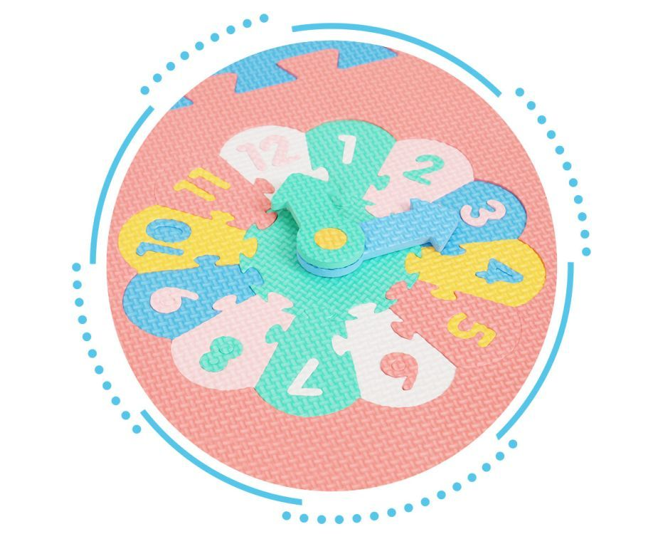 Covor Puzzle din Spumă pentru Copii, 30 Piese cu Cifre, 30 x 30 cm - MAXY