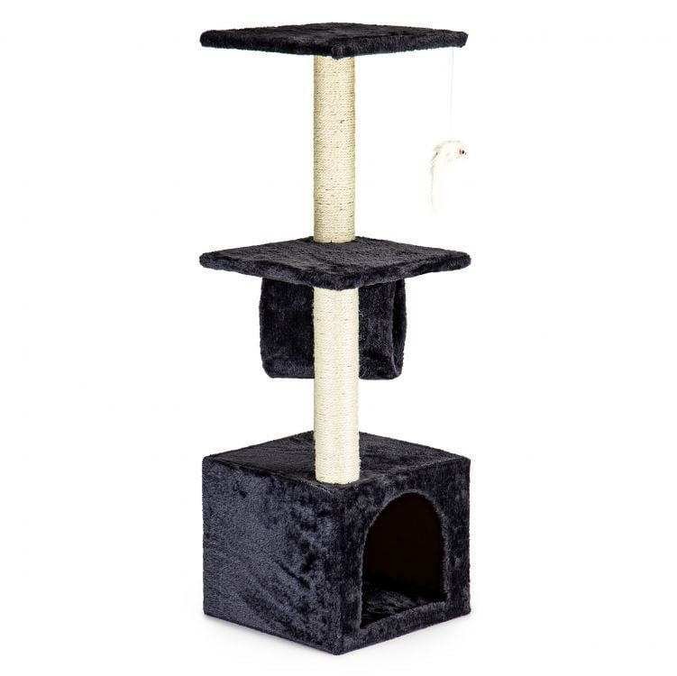 Ansamblu de Joacă pentru Pisici din Sisal, 92 cm, Gri