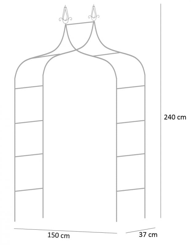 dimensuni arcada metalica ascutita