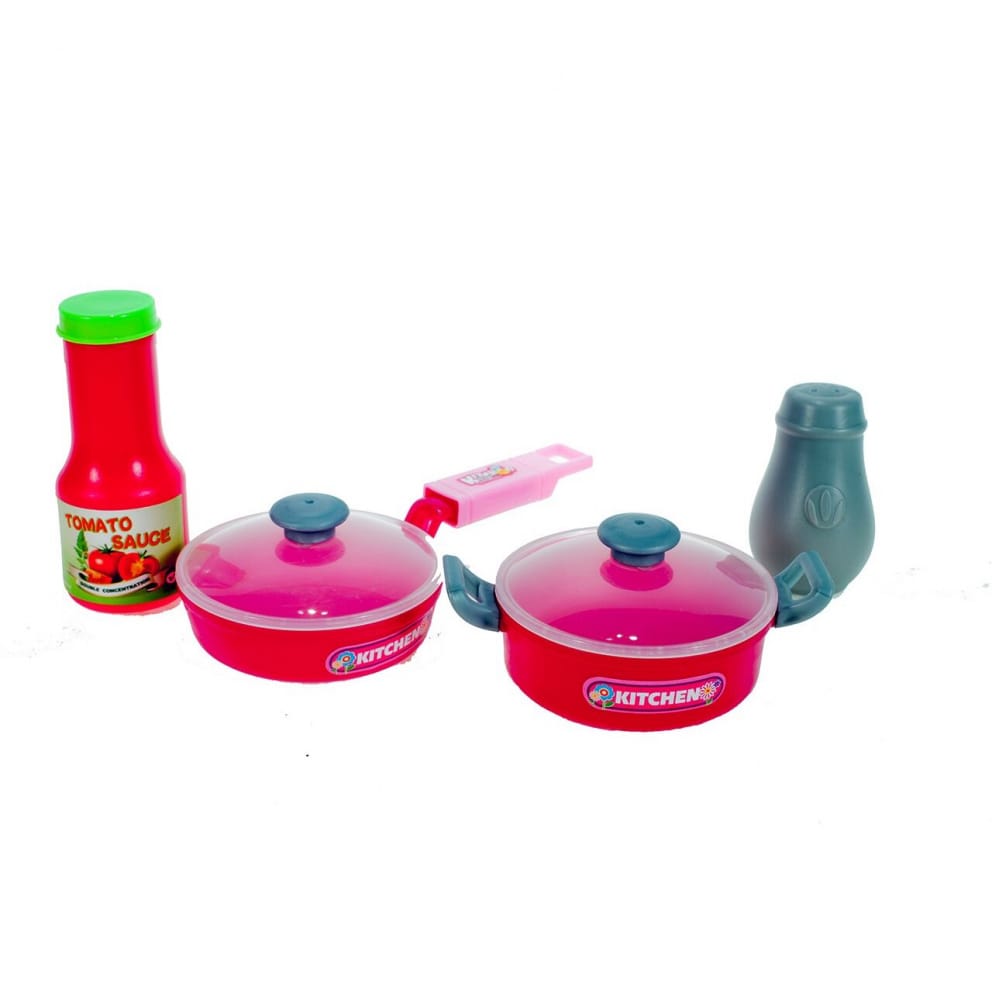 Set Bucătărie Copii cu Sunete și Lumini, 24 Piese, Roz - MAXY