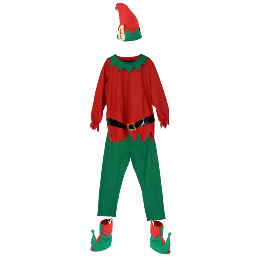 Costum de Elf din 5 Piese, Pălărie, Bluză, Pantaloni, Curea și Pantofi - MAXY