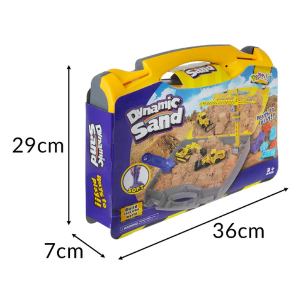 Set De Construcții Cu Nisip Creativ Și Valiză, 1500 g, Macara, Vehicule Și Accesorii