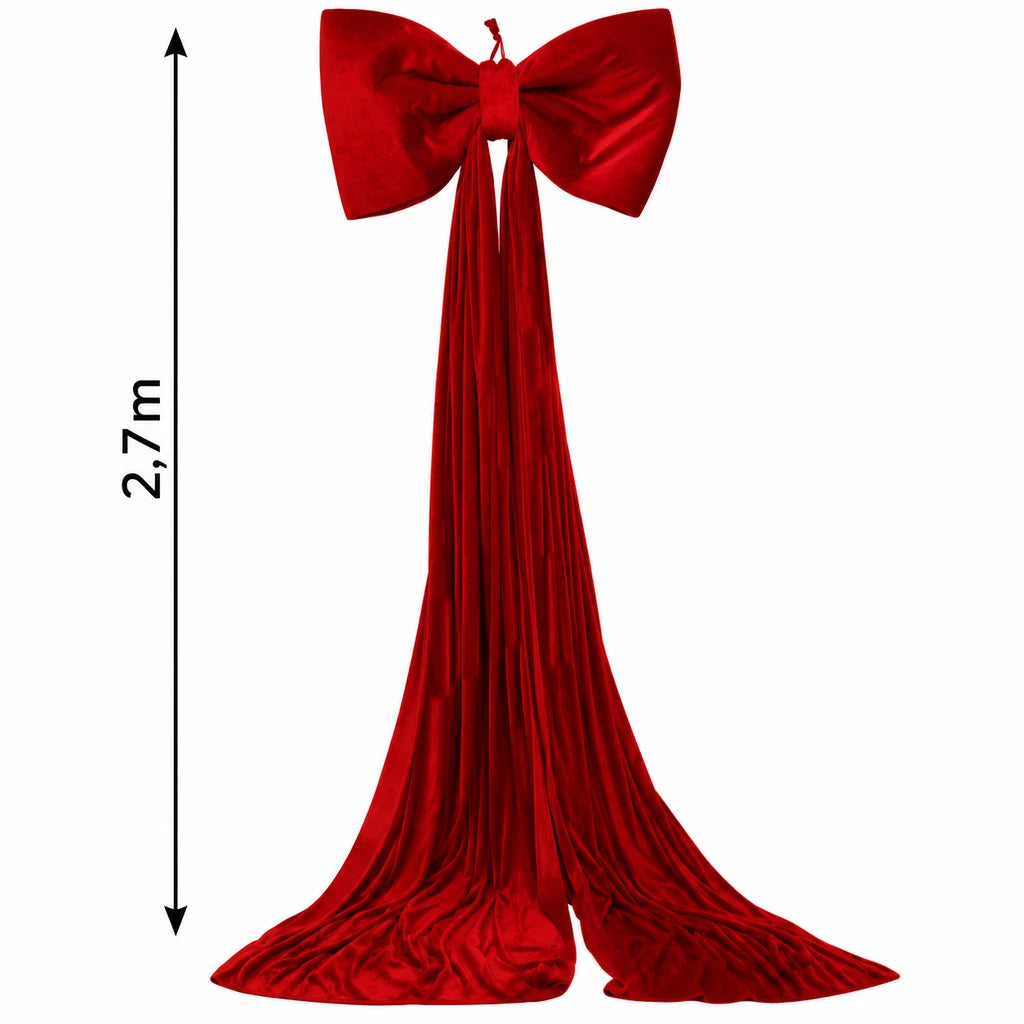 Fundă Decorativă de Crăciun Mare XXL, Roșie, 85×270 cm - MAXY