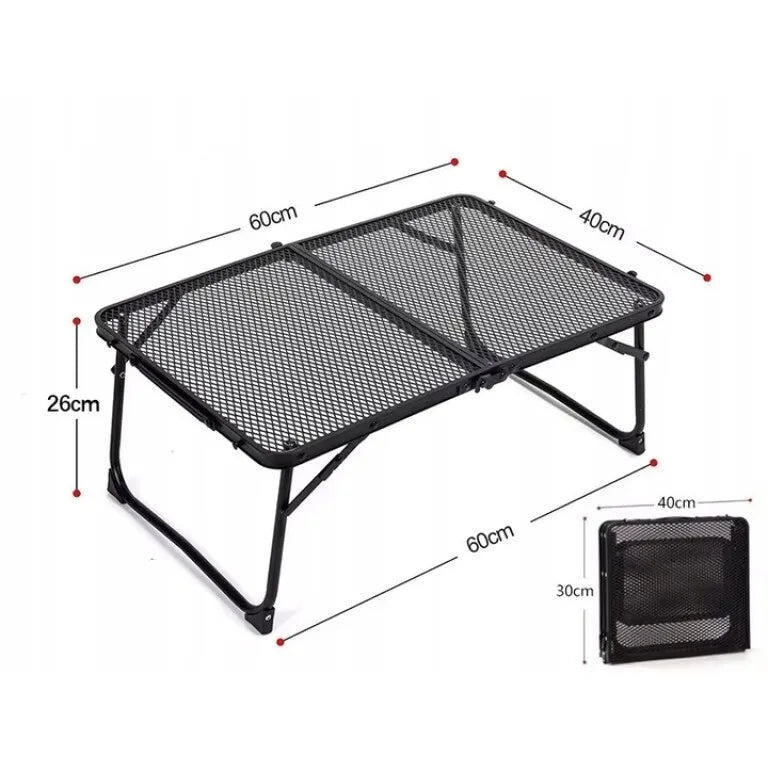 Masa Pliabila Pentru Camping, Picnic si Plaja, 60x40x26.5 cm, Negru - MAXY