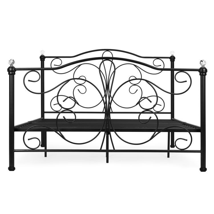 Cadru de Pat Dublu Elegant 160x200 cm Negru - MAXY