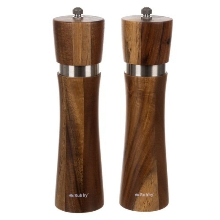 Râșniță Manuală Pentru Sare și Piper, Reglabilă, Capacitate 60 ml, Set 2 Bucăți
