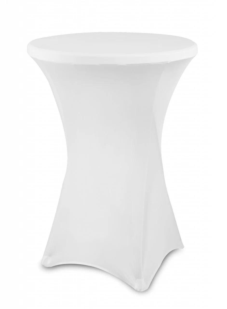 Husă Masă Cocktail Rotundă 80 cm Albă - MAXY