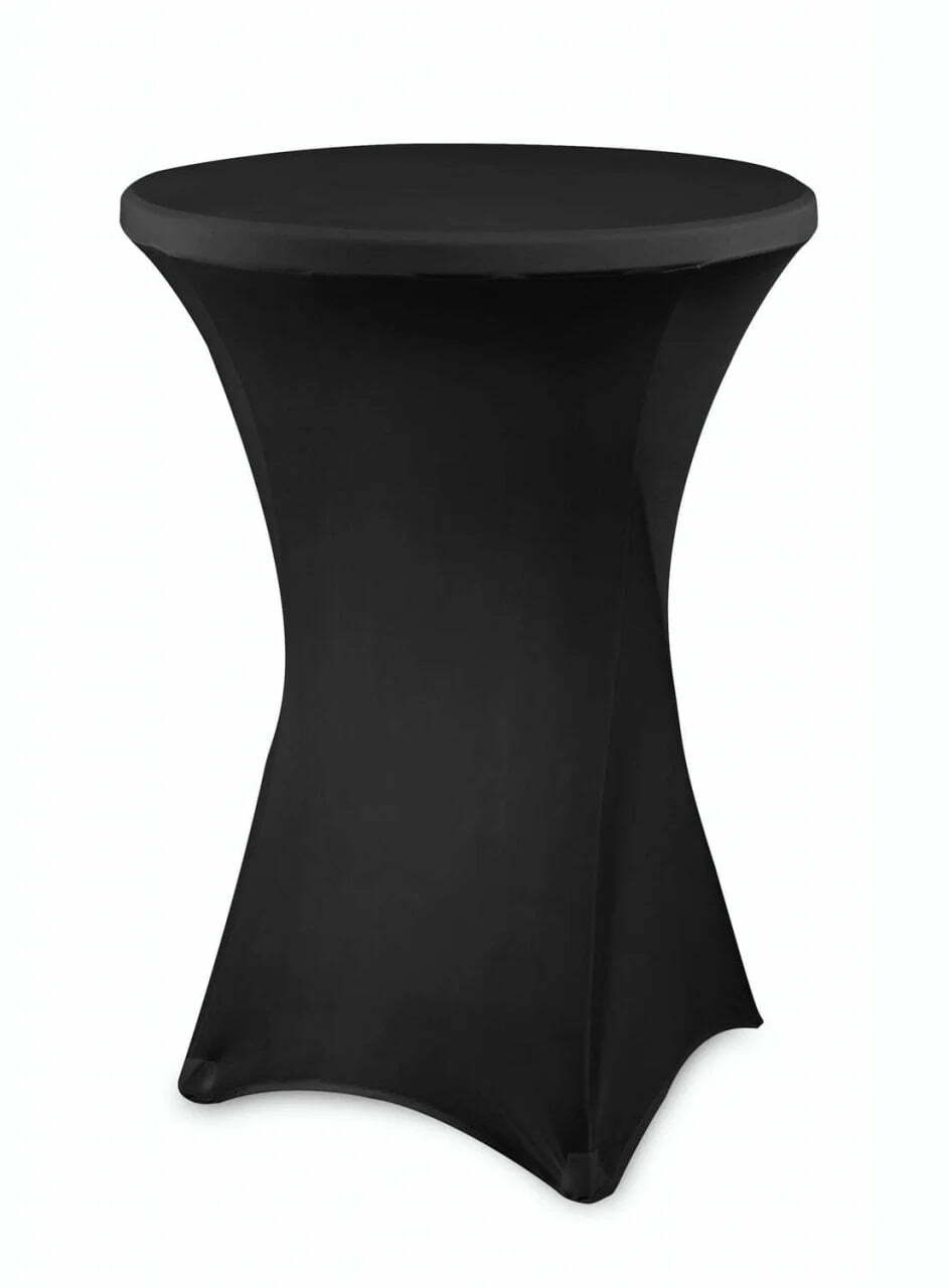 Husa Masa Cocktail Rotunda 80 cm Neagra - MAXY