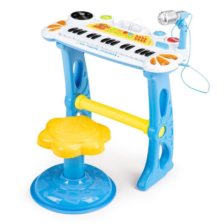 Orga pentru Copii cu 31 Clape, Microfon Inclus, Funcție Karaoke și Conectare MP3, Roz - MAXY