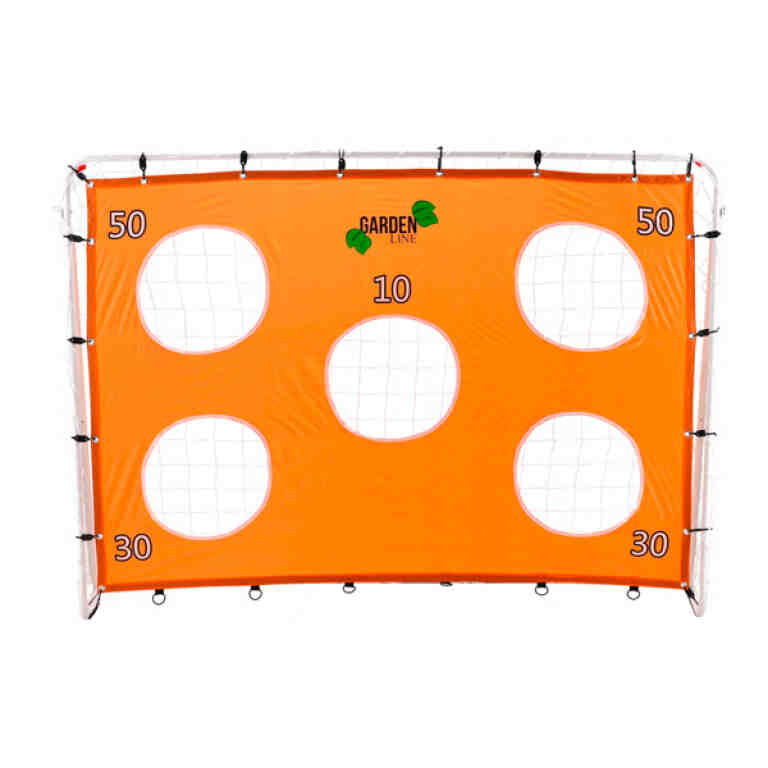 Poartă de Fotbal din Oțel cu Ținte pentru Antrenament, 213 x 75 x 152 cm - MAXY