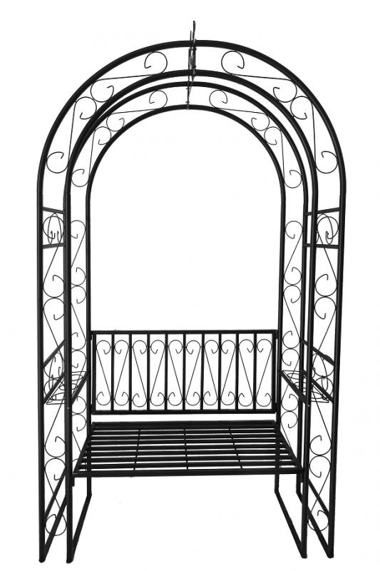 Pergolă de Grădină cu Bancă Integrată 130 x 48 x 238 cm - MAXY