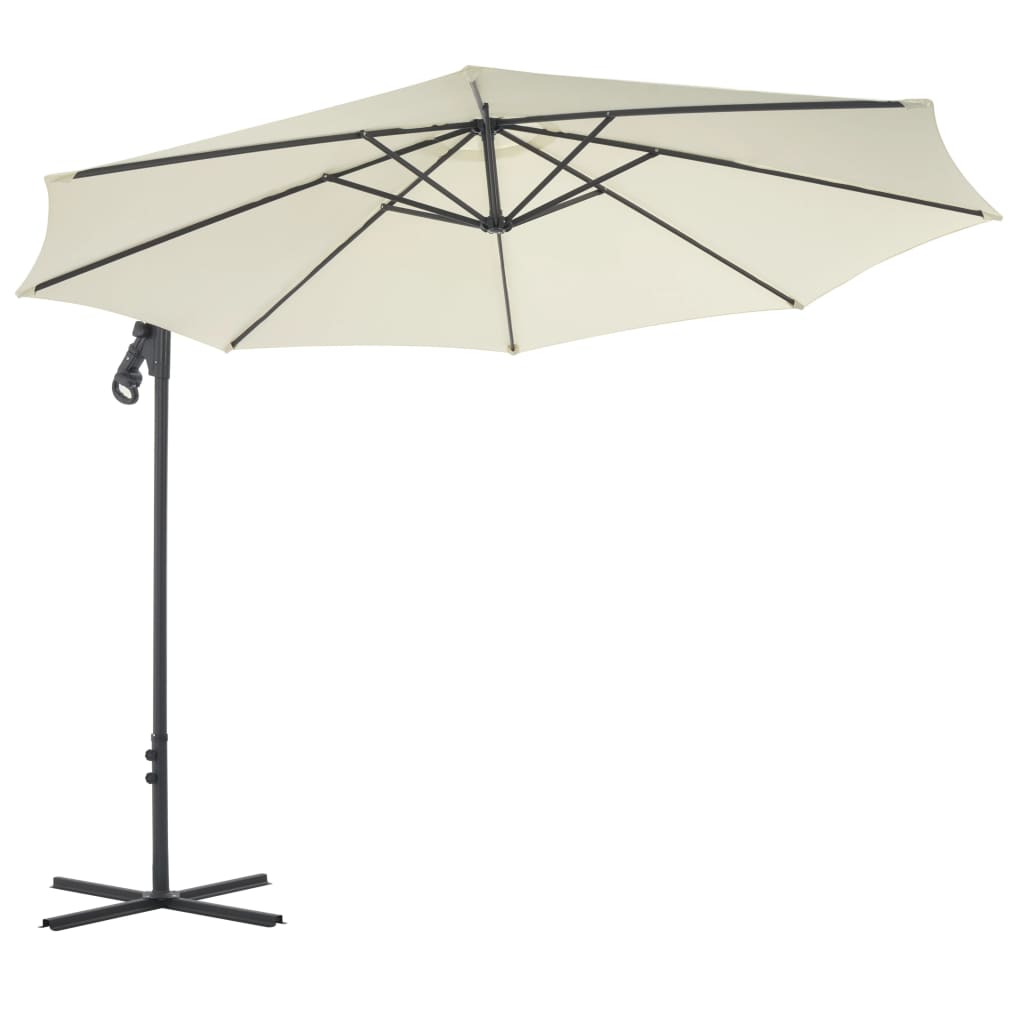 Umbrelă de Grădină Suspendată Bej, Diametru 300 cm