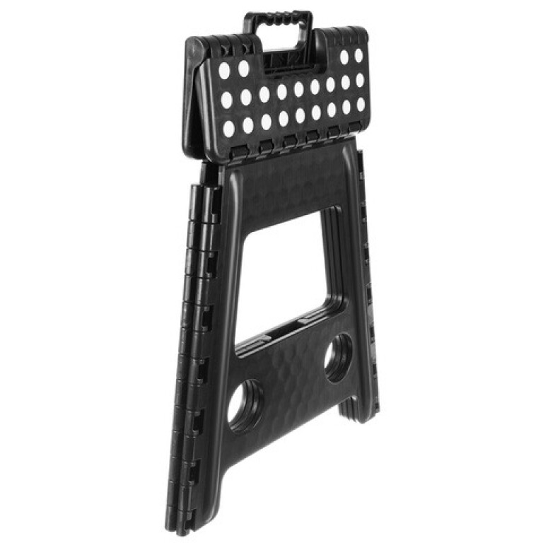 Scaun Pliabil Tip Taburet, 39 cm, Alb Negru - MAXY