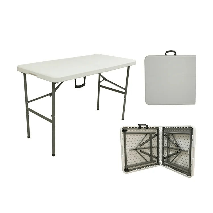 Masă de Grădină Pliabilă Tip Valiză 122x60x74 cm Albă - MAXY