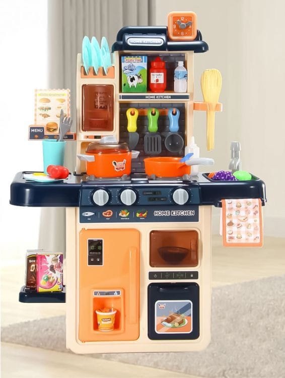 Bucătărie pentru Copii cu 42 Accesorii, Efecte de Sunet, Lumini, Abur, 47 x 23 x 63 cm - MAXY