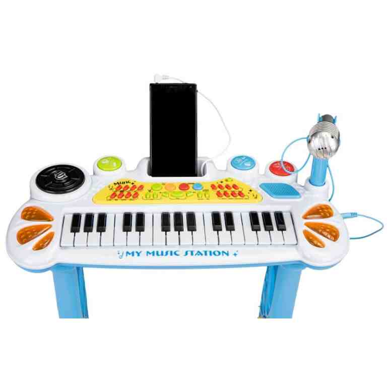 Orga pentru Copii cu 31 Clape, Microfon Inclus, Funcție Karaoke și Conectare MP3, Roz - MAXY