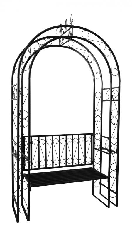 Pergolă de Grădină cu Bancă Integrată 130 x 48 x 238 cm - MAXY