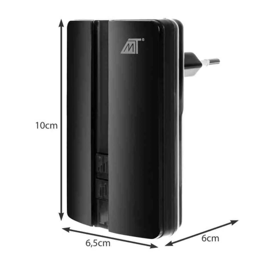 Sonerie Fără Fir Wireless, 150 m, 51 Melodii, Volum Reglabil, LED, IP44, Neagră