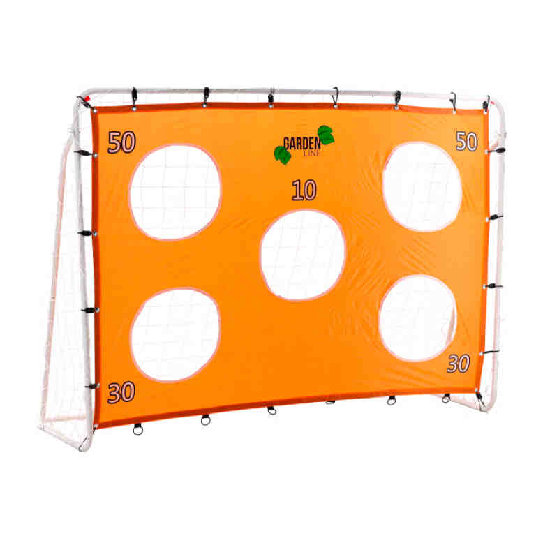 Poartă de Fotbal din Oțel cu Ținte pentru Antrenament, 213 x 75 x 152 cm - MAXY