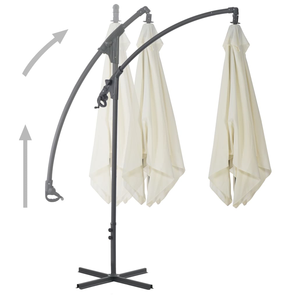 Umbrelă de Grădină Suspendată Bej, Diametru 300 cm