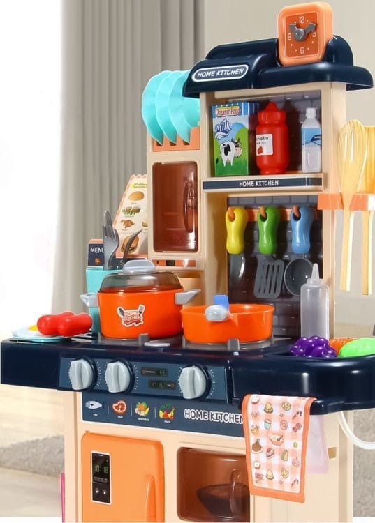 Bucătărie pentru Copii cu 42 Accesorii, Efecte de Sunet, Lumini, Abur, 47 x 23 x 63 cm - MAXY