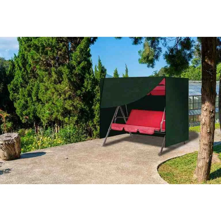 Husa protectie balansoar verde, cu fermoar, 215 x 150 x 145 cm - MAXY