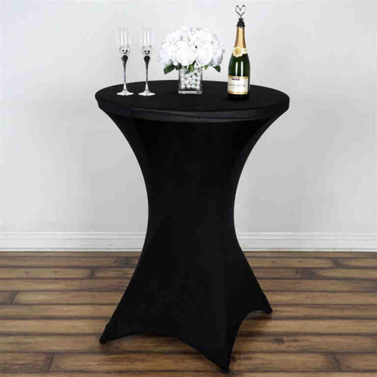 Husa Masa Cocktail Rotunda 80 cm Neagra - MAXY
