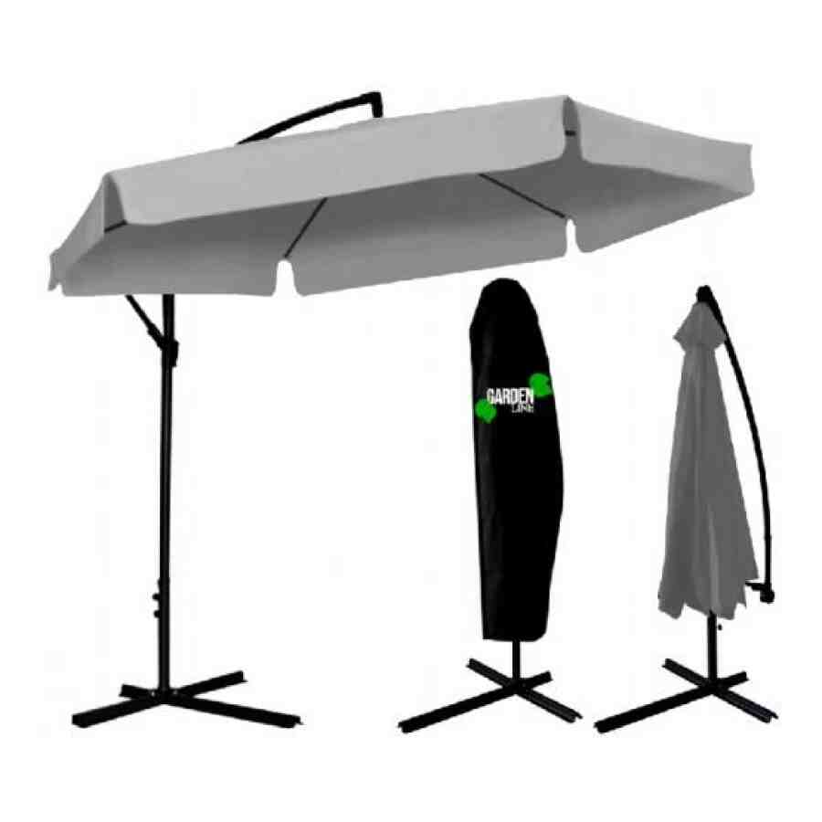 Umbrelă de Grădină Pliabilă Gri Ø300 cm - MAXY