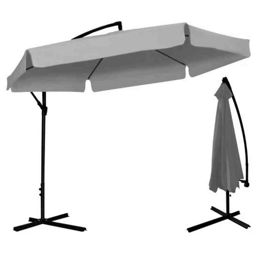 Umbrelă de Grădină Pliabilă Gri Ø300 cm - MAXY