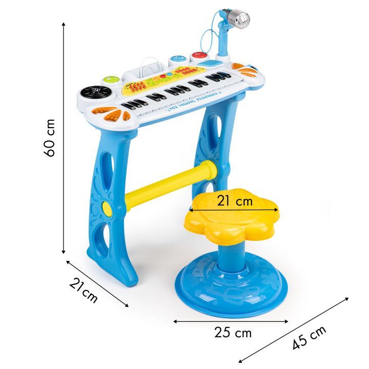 Orga pentru Copii cu 31 Clape, Microfon Inclus, Funcție Karaoke și Conectare MP3, Roz - MAXY
