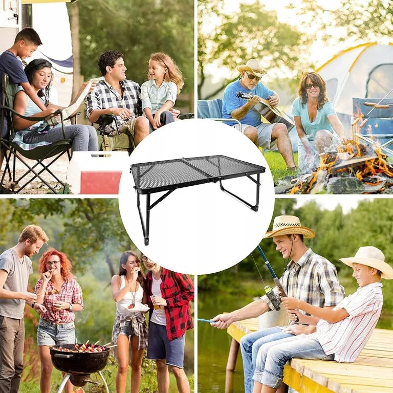 Masa Pliabila Pentru Camping, Picnic si Plaja, 60x40x26.5 cm, Negru - MAXY