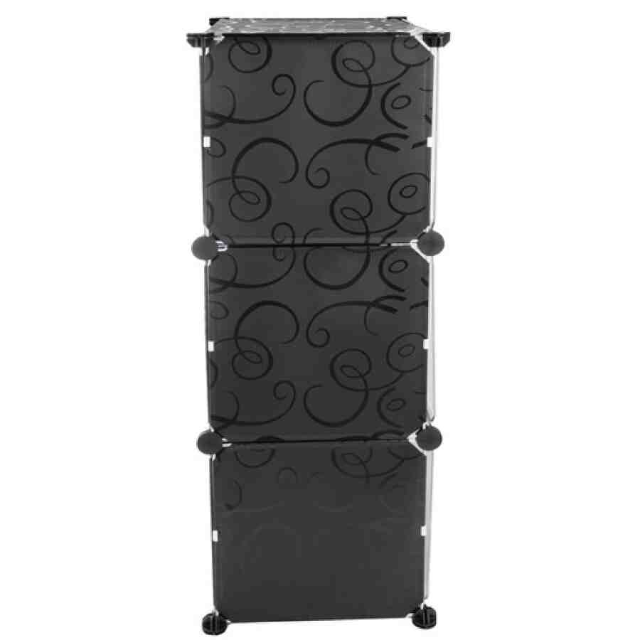Pantofar 6 Nivele, 30 x 11,5 x 93 cm, Cadru Metalic, Modular, Negru