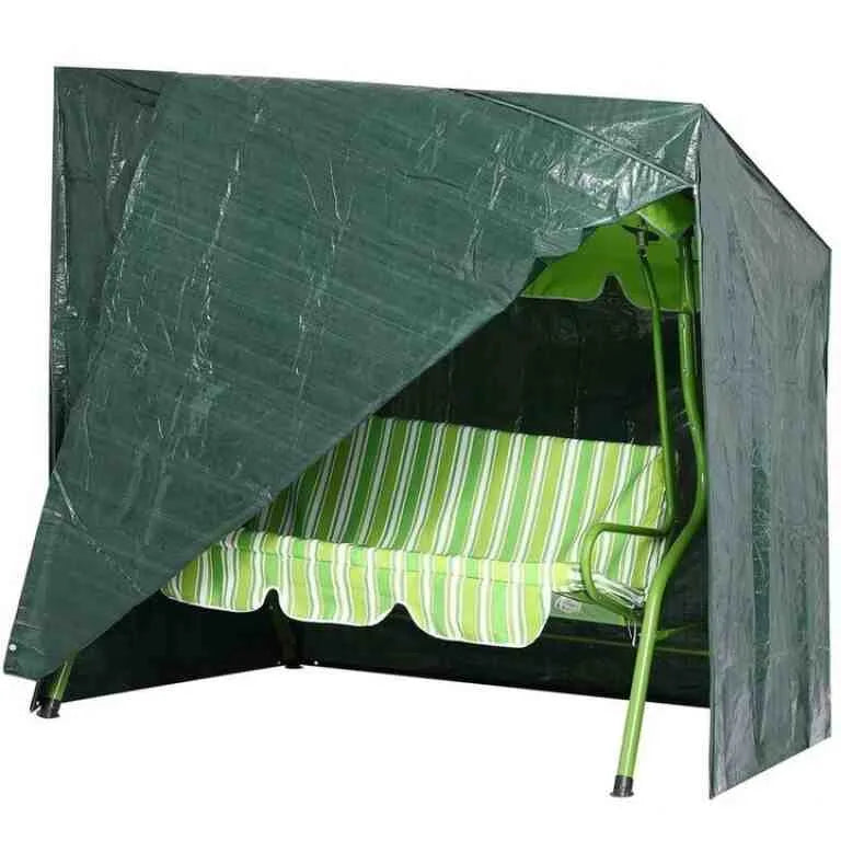 Husa protectie balansoar verde, cu fermoar, 215 x 150 x 145 cm - MAXY