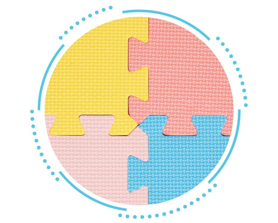 Covor Puzzle din Spumă pentru Copii, 30 Piese cu Cifre, 30 x 30 cm - MAXY