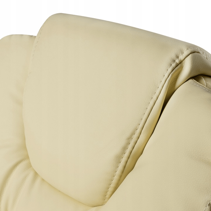 Scaun de Birou Directorial Ergonomic cu Suport pentru Picioare și Suport Lombar, Crem - MAXY