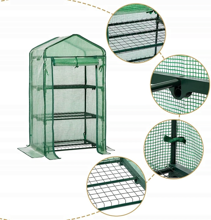 Solar Gradina cu rafturi pentru plante si flori 69 x 49 x 125 cm