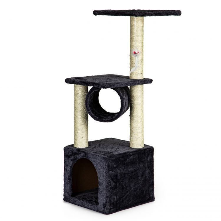 Ansamblu de Joacă pentru Pisici din Sisal, 92 cm, Gri