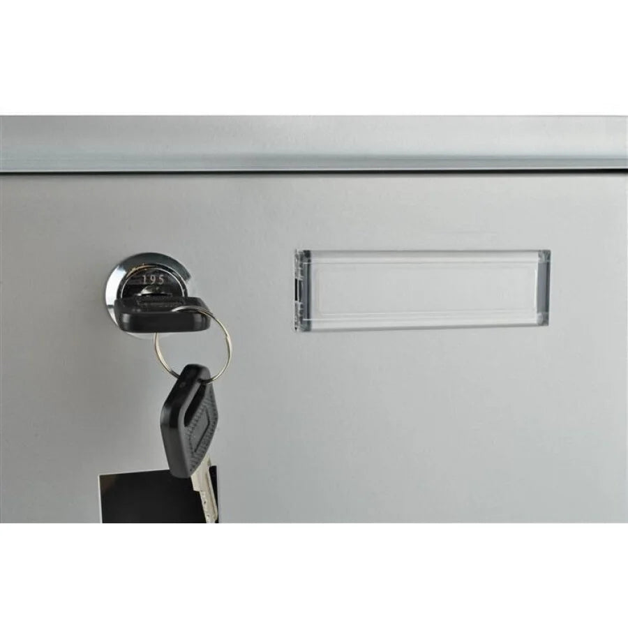 Căsuță Poștală Argintie Cu 2 Chei, Suport Pentru Ziare, 34 x 10 x 30,7 cm