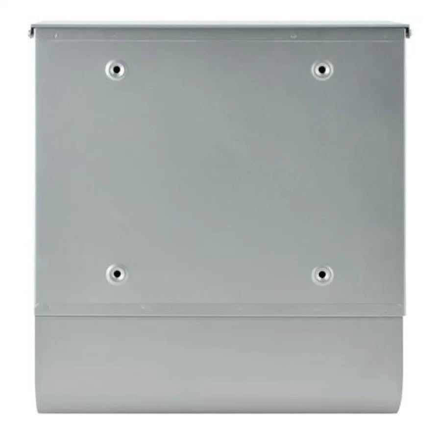 Căsuță Poștală Argintie Cu 2 Chei, Suport Pentru Ziare, 34 x 10 x 30,7 cm