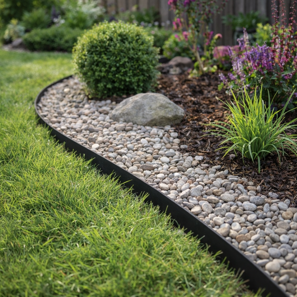 Bordura pentru Gradina 4 cm x 10 m – Flexibila, Rezistenta, Culoare Negru - MAXY