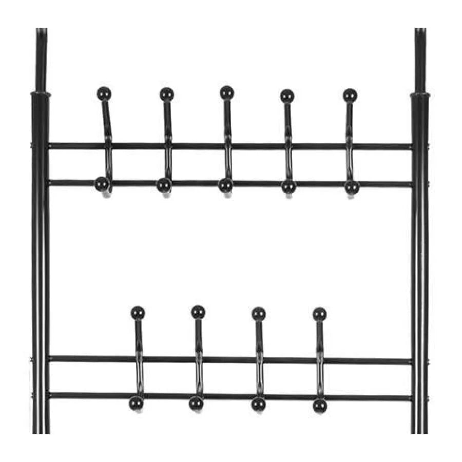Cuier Haine Cu 18 Agățători și 3 Rafturi Pentru Încălțăminte, 192 cm, Negru