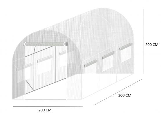 Solar de gradina 3x2x2 m pentru cultivare legume