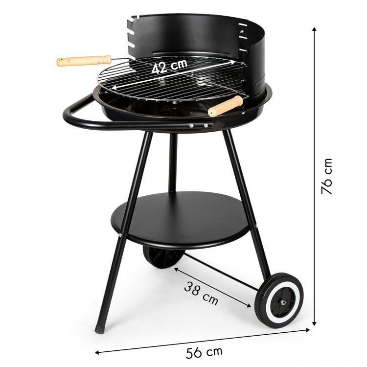 Grătar rotund pentru curte și grădină – diametru 42 cm - MAXY