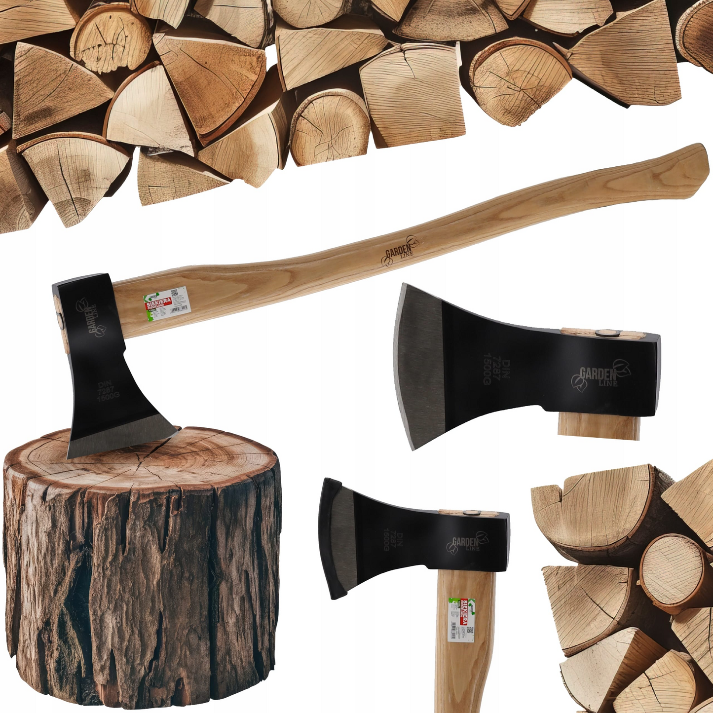 Topor cu Mâner din Lemn 80 cm, 1500g - MAXY