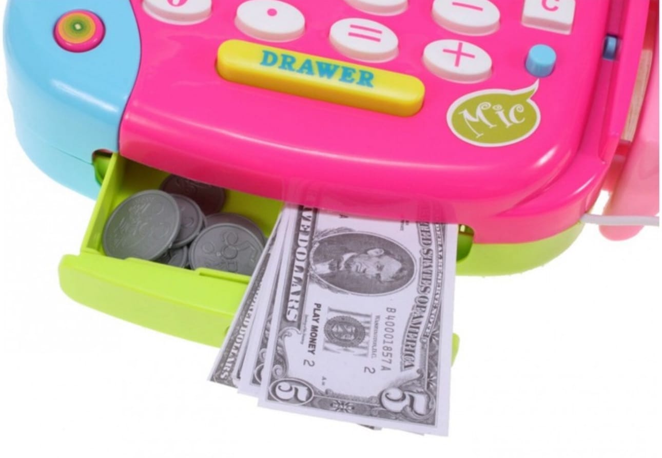 Casă de Marcat pentru Copii cu Scanner, Microfon, Accesorii, Roz - MAXY