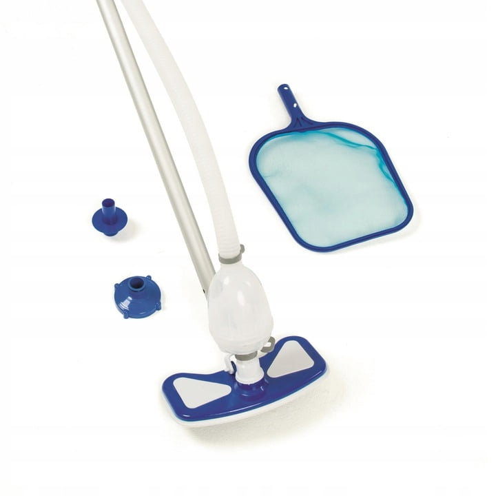 Kit Întreținere Piscină Bestway cu Aspirator, Plasă și Tijă Telescopică 279 cm