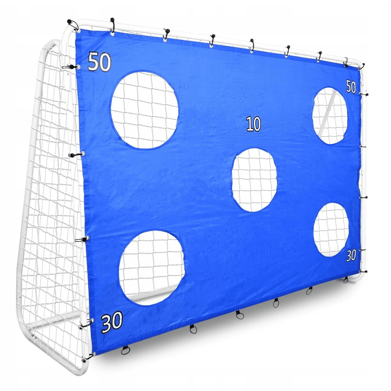 Poartă de Fotbal cu Plasă și Țintă pentru Antrenament 240 x 170 x 85 cm