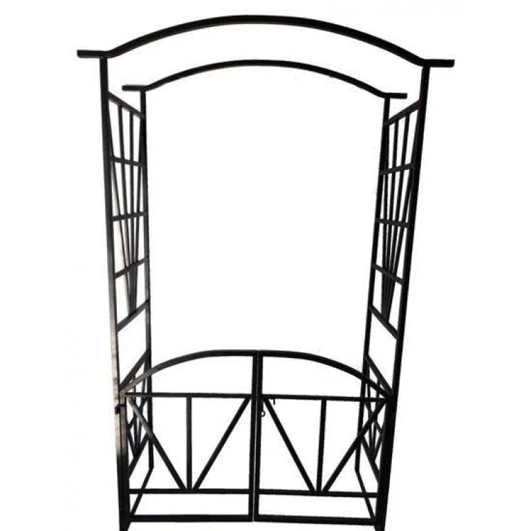Pergolă de grădină metalică cu ușă 114x45x208 cm - MAXY