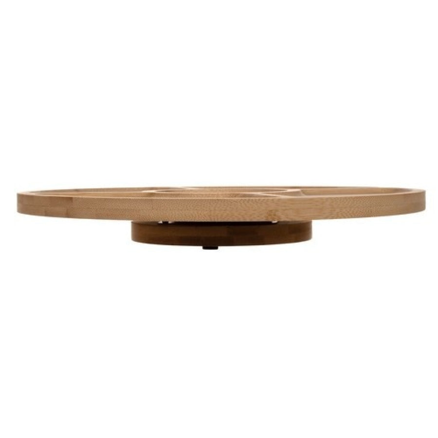Platou Rotativ Din Bambus Cu 5 Compartimente, 33 x 4 cm